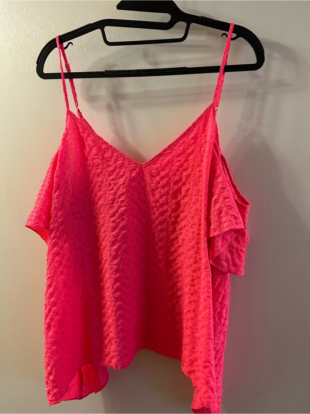 Lilly Pulitzer Hot Pink Cold-Shoulder Textured Cami